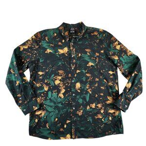 Oakley‎ Shirt Mens XL Camo Print Floral  Long Sleeve Button Front 100% Cotton